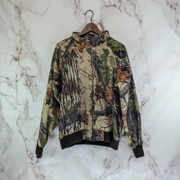 Vintage Woolrich Jacket Men Large Camo Coat Woodland Realtree Fleece Rare - Picture 12 of 12